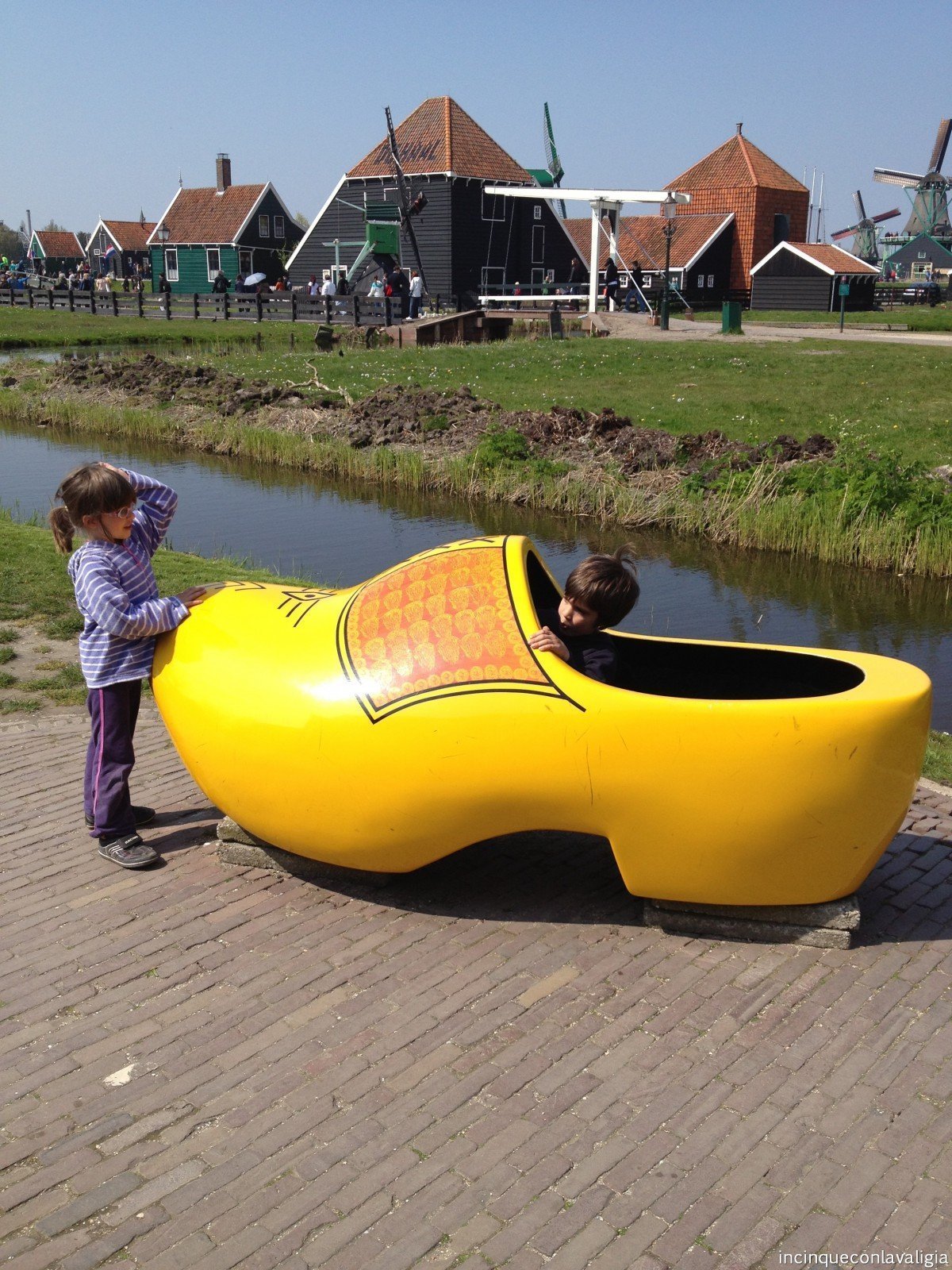 Zaanse Schans con i bambini