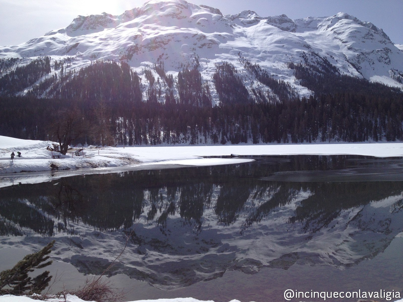 Sankt Moritz in inverno Lago di Sankt Moritz in inverno