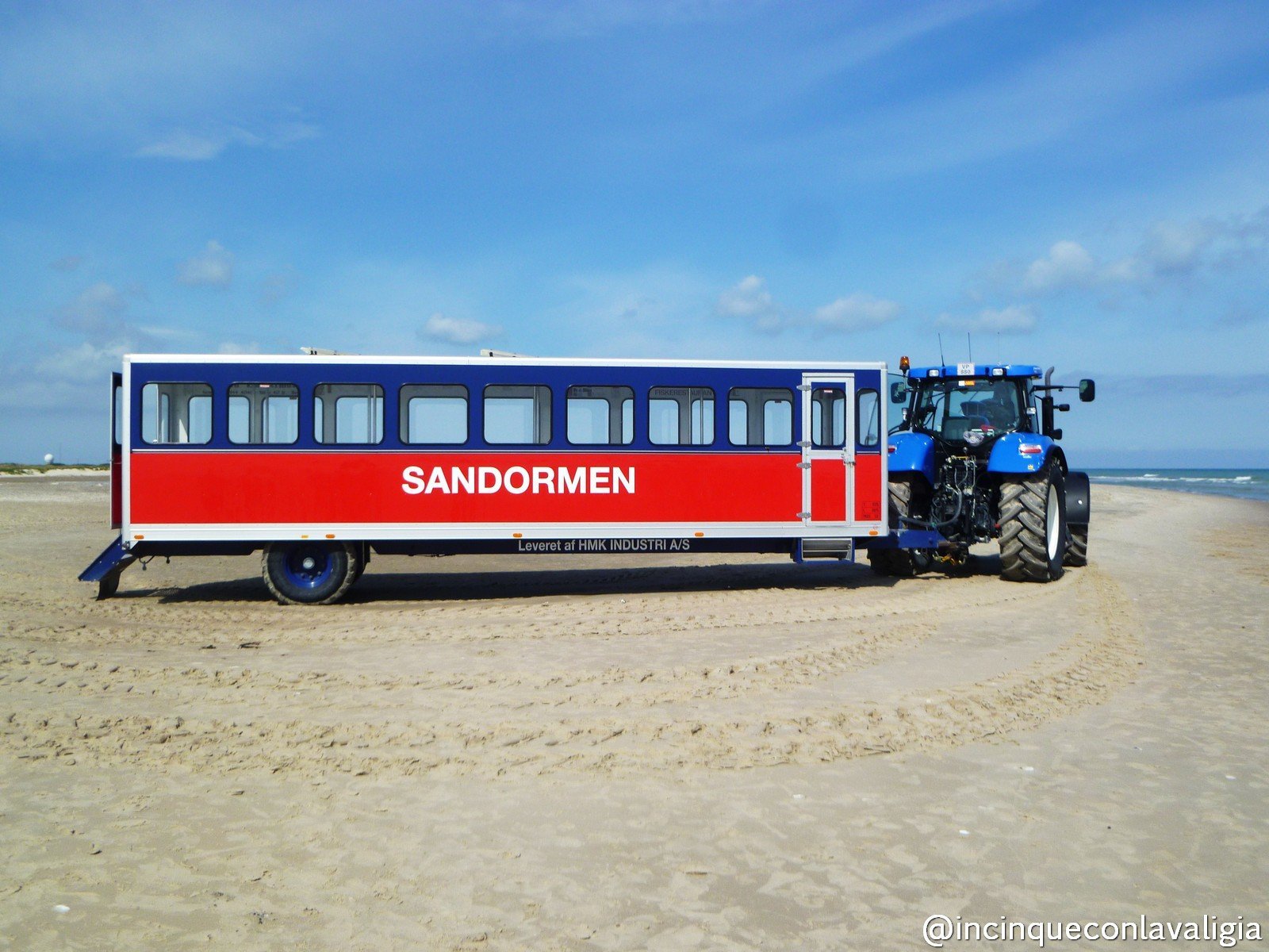 Sandormen, il mezzo che porta a Grenen Sandormen Danimarca