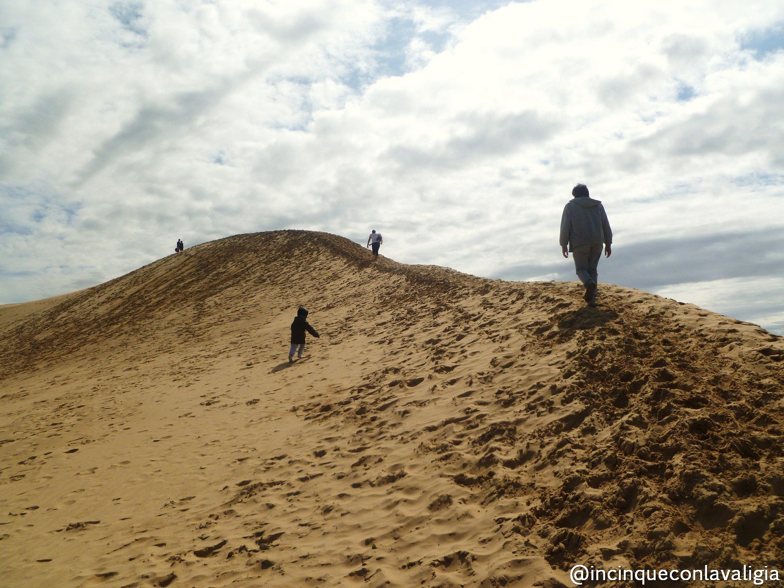 Camminare sulle dune di sabbia in Danimarca Camminare sulle dune di sabbia