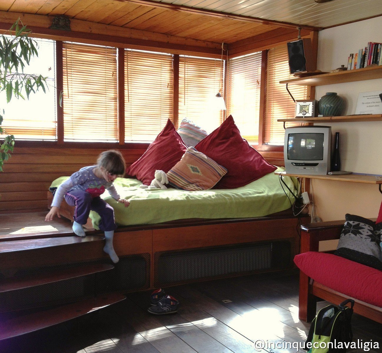 Interno della nostra houseboat in Olanda Olanda dormire in Houseboat