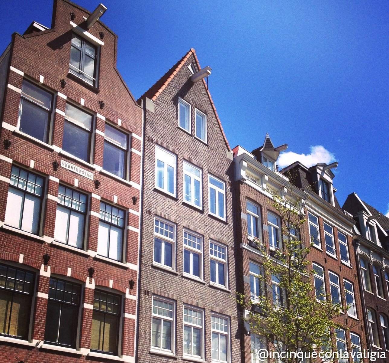Profili delle case ad Amsterdam Olanda Amsterdam