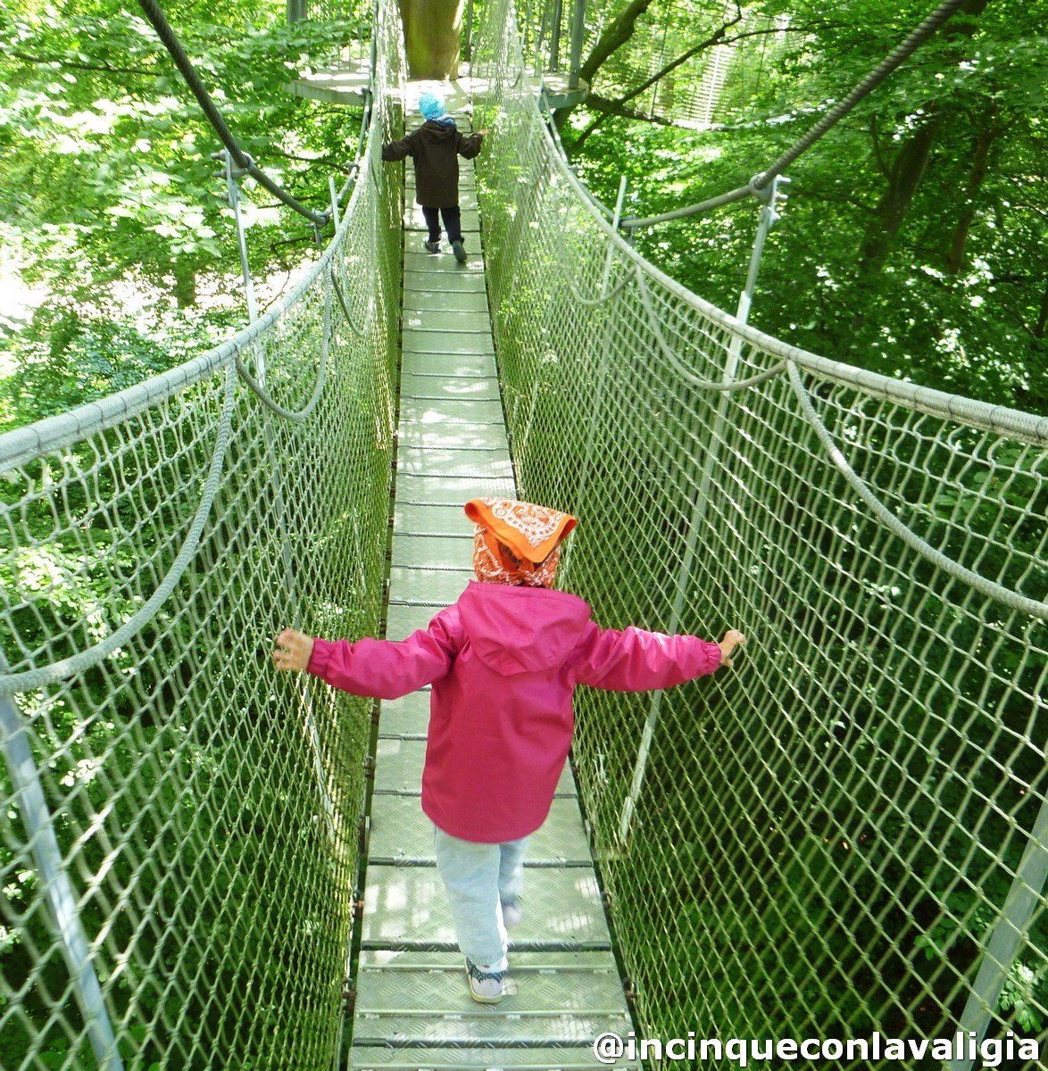 Ponte sospeso a Egeskov Itinerario in Danimarca con i bambini