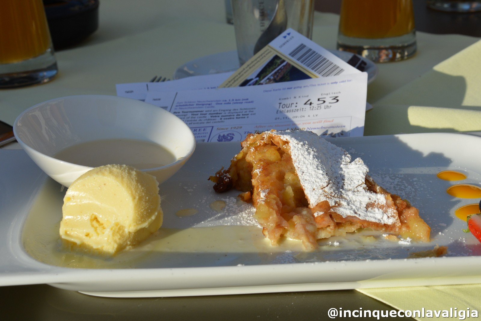 Strudel e gelato in Baviera Strudel e gelato