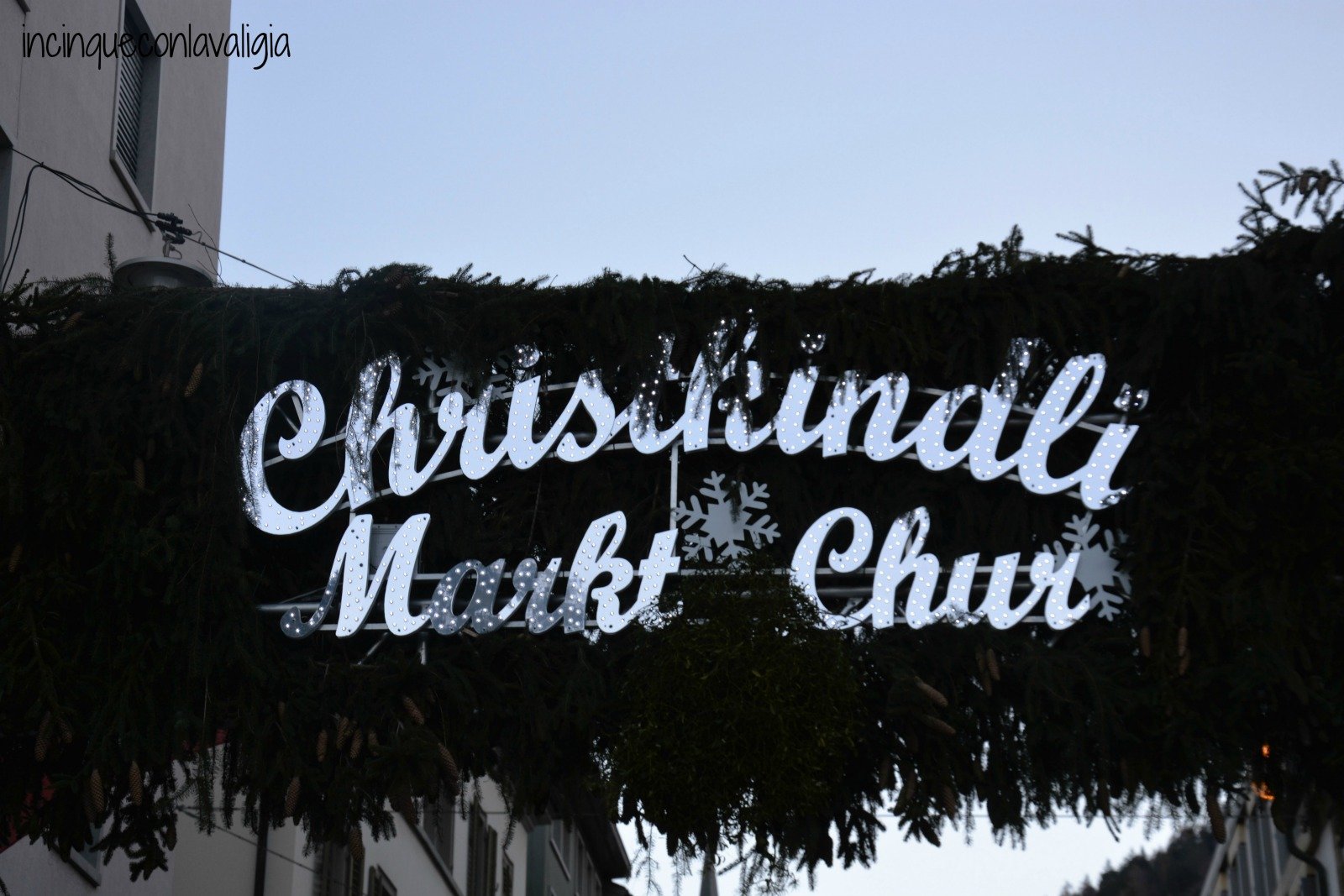 Mercatino di natale di Coira Coira in inverno