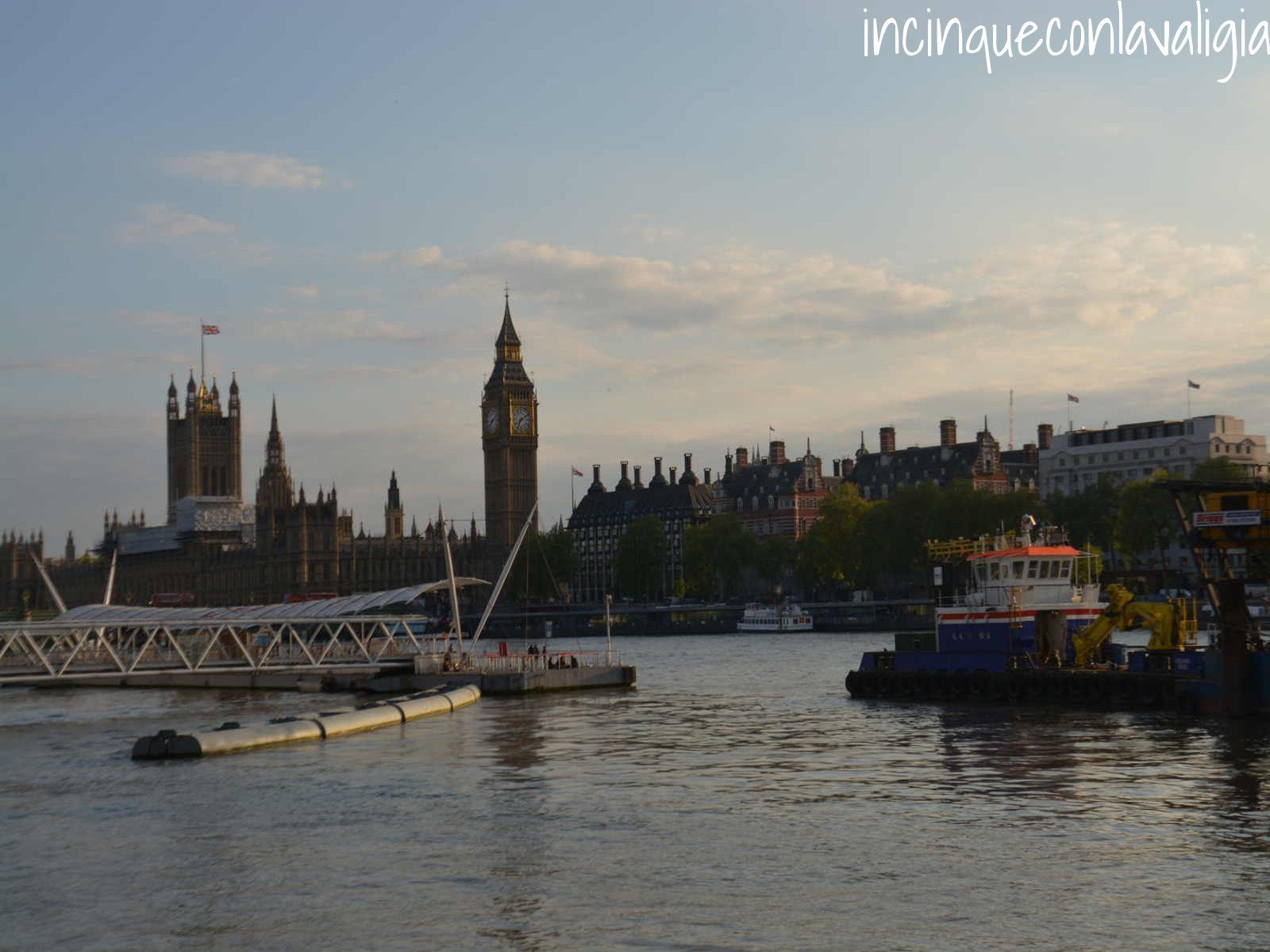 Londra e il Tamigi Londra con bambini