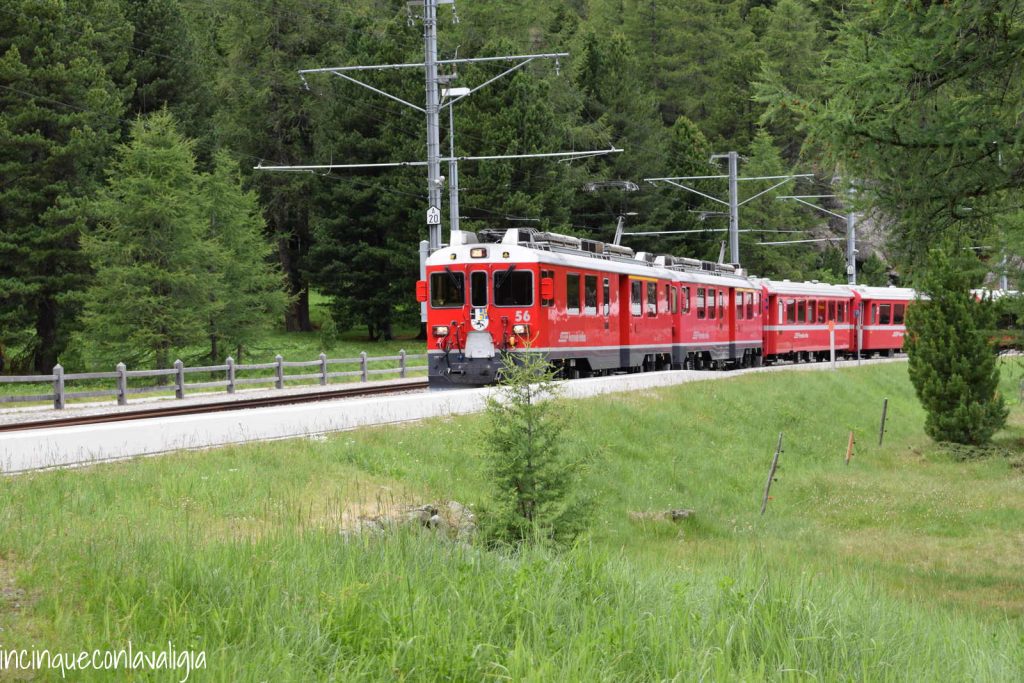 Trenino rosso del Bernina con bambini Trenino rosso del Bernina con bambini