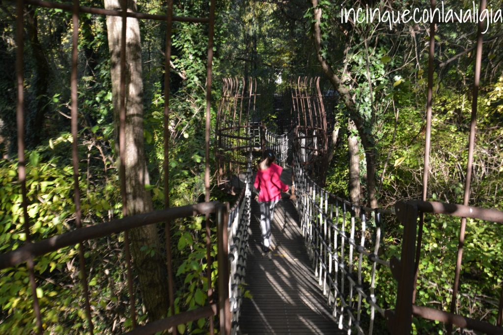 Ponte tibetano nel Parco Ponte tibetano nel parco