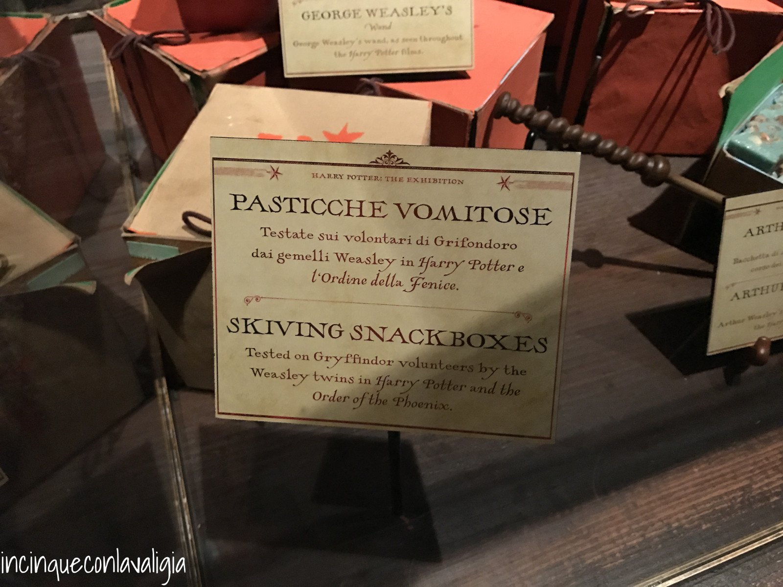 Le pasticche vomitose dei fratelli Weasley Mostra di Harry Potter a Milano