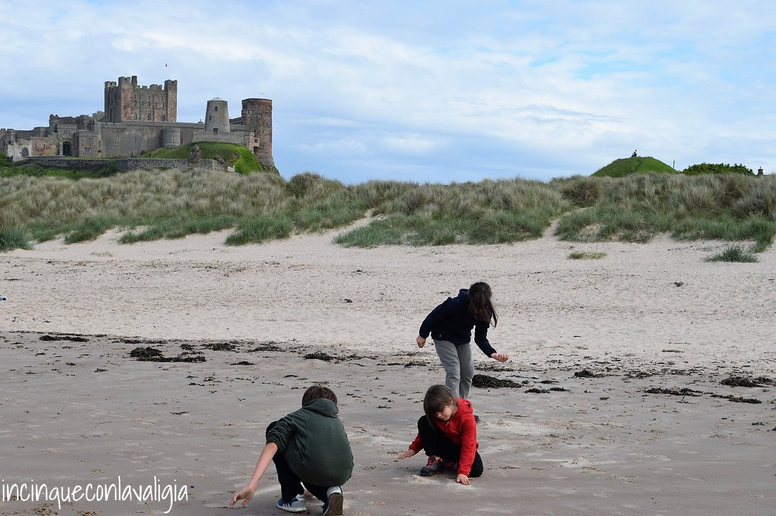 Bamburgh Beach con bambini Bamburgh Beach