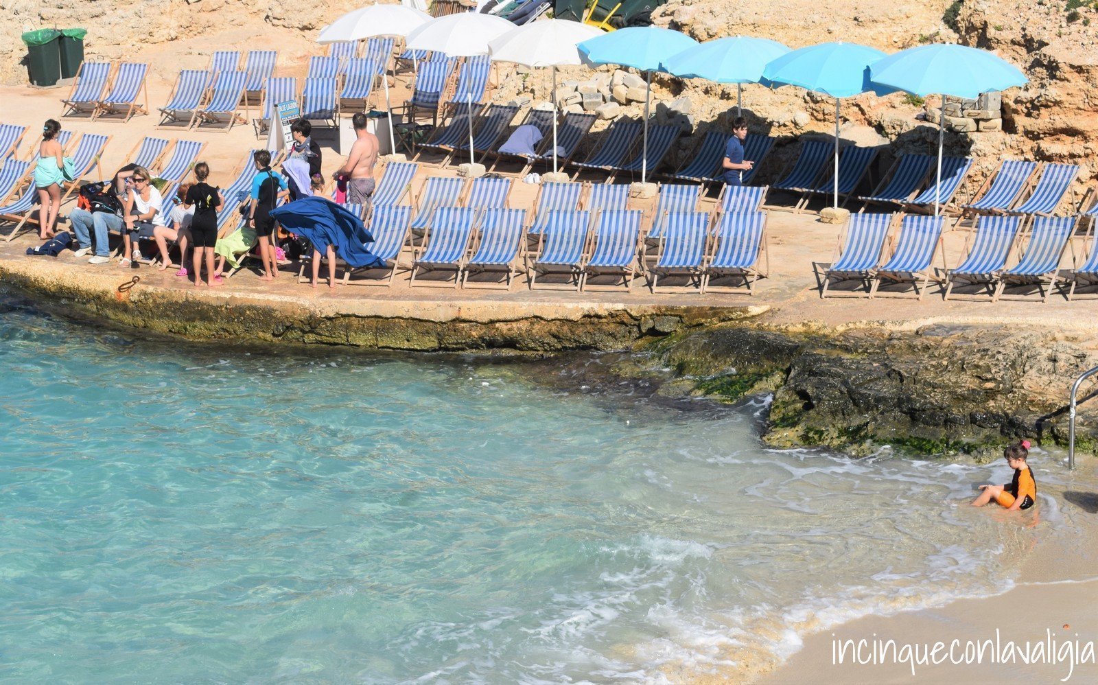 Spiaggia tutta per noi alla Blue Lagoon di Comino Blue Lagoon Comino fuori stagione