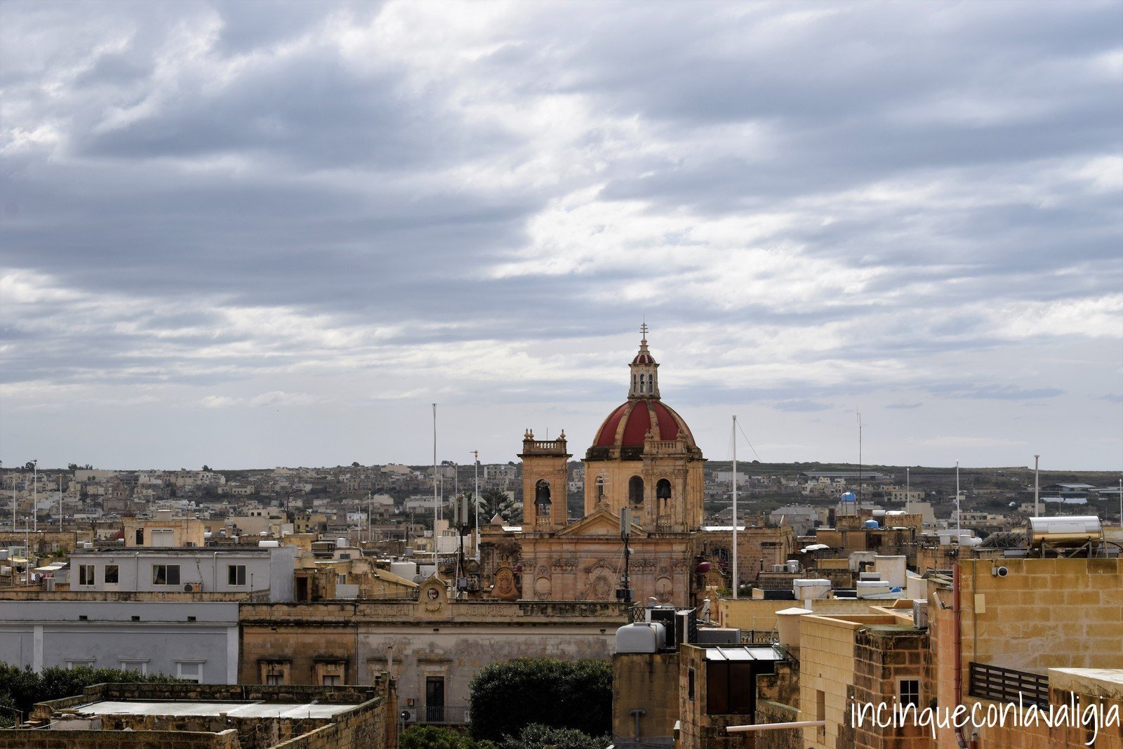 Vista sulla Cittadella a Gozo Vista sulla Cittadella