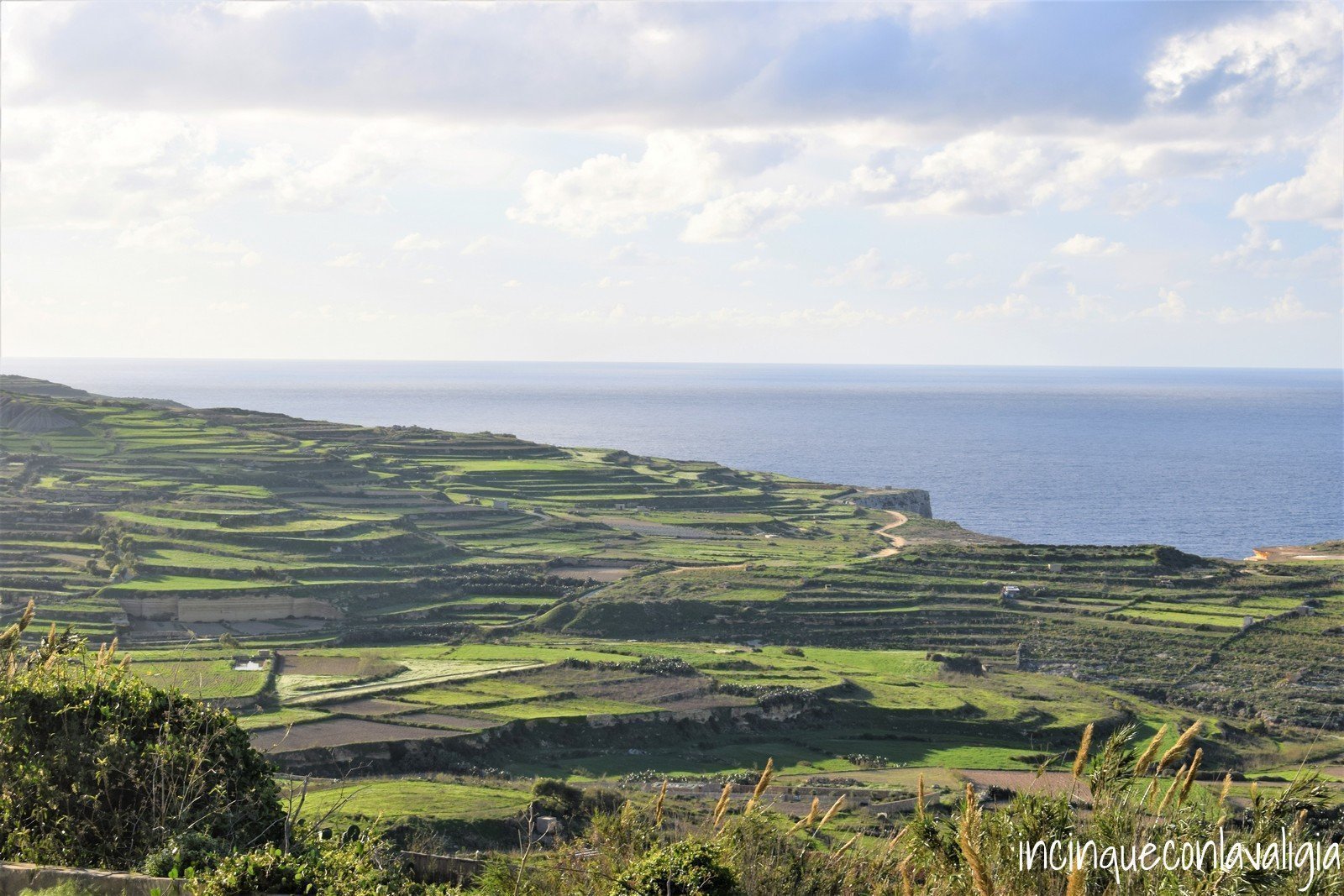 Panorama dal faro di Gozo Gozo Panorama