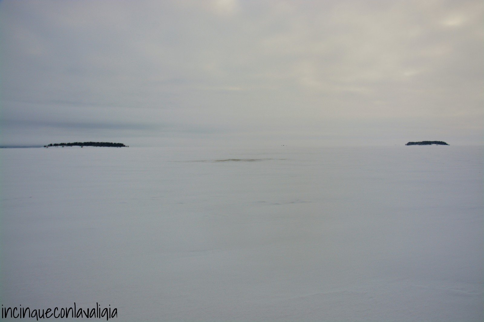 Mar baltico ghiacciato Orizzonte bianco