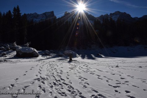 Lago di Carezza in inverno Lago di Carezza in inverno