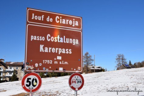 Karenpass Passo Costalunga in inverno Karenpass passo Costalunga in inverno