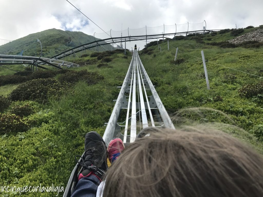 Discesa adrenalinica in slittovia sul Monte Tamaro Monte Tamaro Park Svizzera slittovia