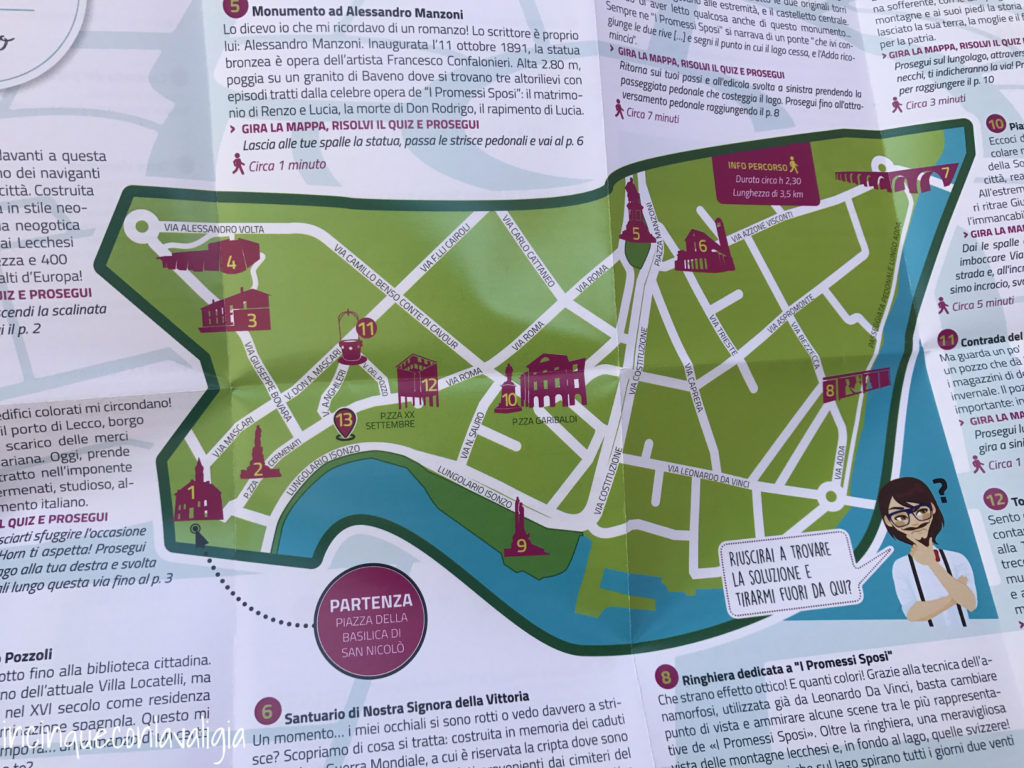 Mappa 13 Points Tour Lecco Mappa di 13 Points Tour Lecco