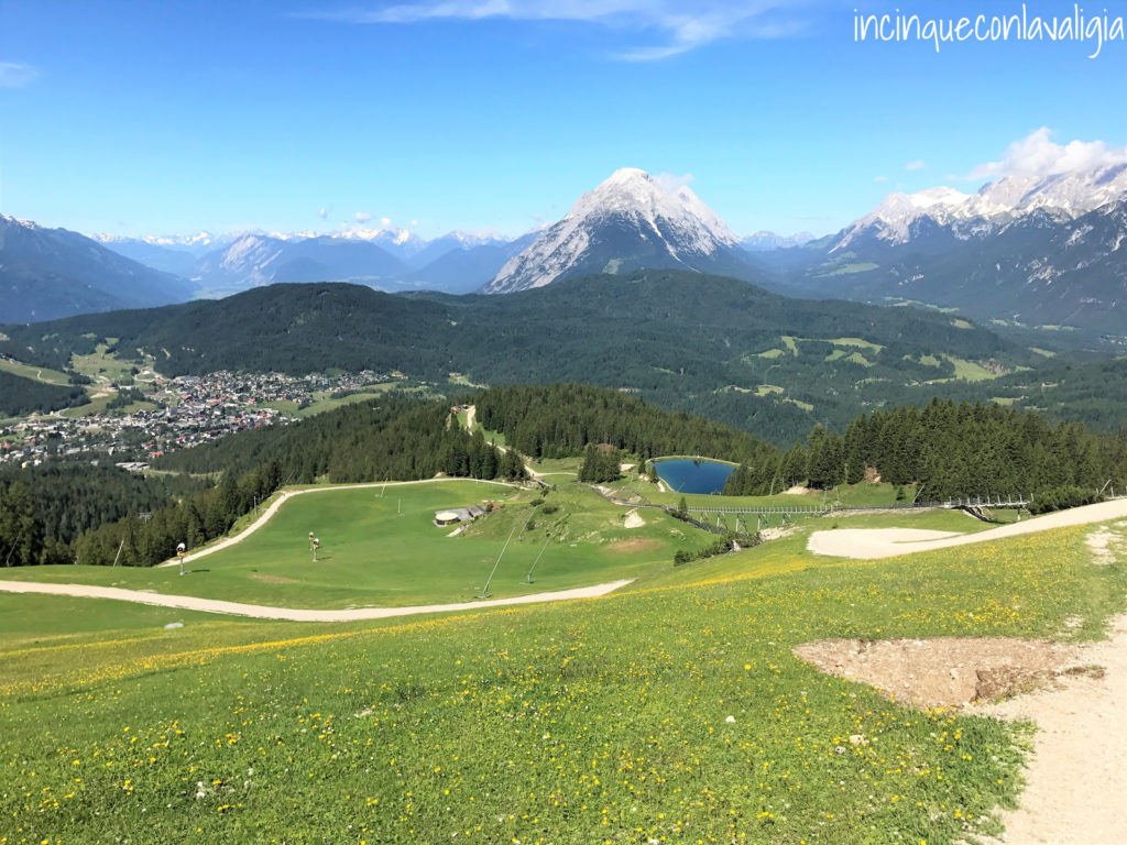 Seefeld in Tirolo in estate con bambini - Panorama dall'alto Seefeld vista dall'alto