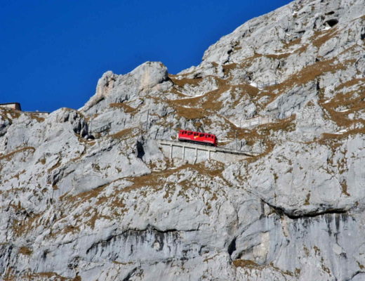 Pilatus in Svizzera salita in cremagliera