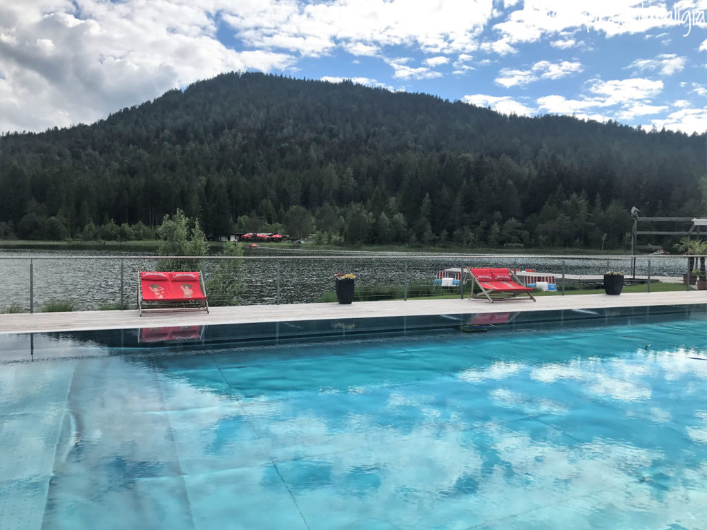 Strandperle - piscina - Seefeld in Tirolo Piscina Strandperle in riva al lago Wildsee