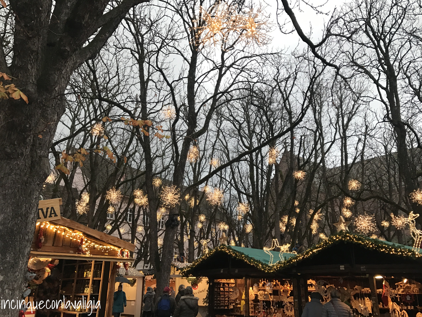 Mercatino illuminato a Basilea Mercatini con le luci