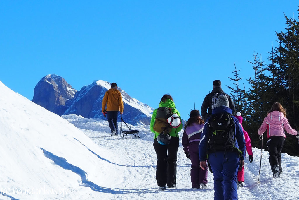 Pista da slittino per bambini sulla Plose Salita in slitta al rifugio Rossalm