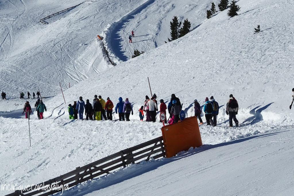 Sentiero per famiglie sulla Plose in inverno Sentiero al rifugio Rossalm in inverno