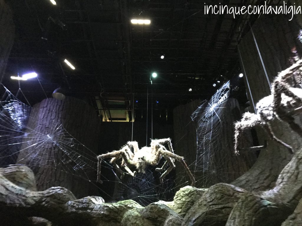 Il ragno gigante nella foresta proibita agli Studios di Harry Potter Ragno gigante foresta proibita Harry Potter
