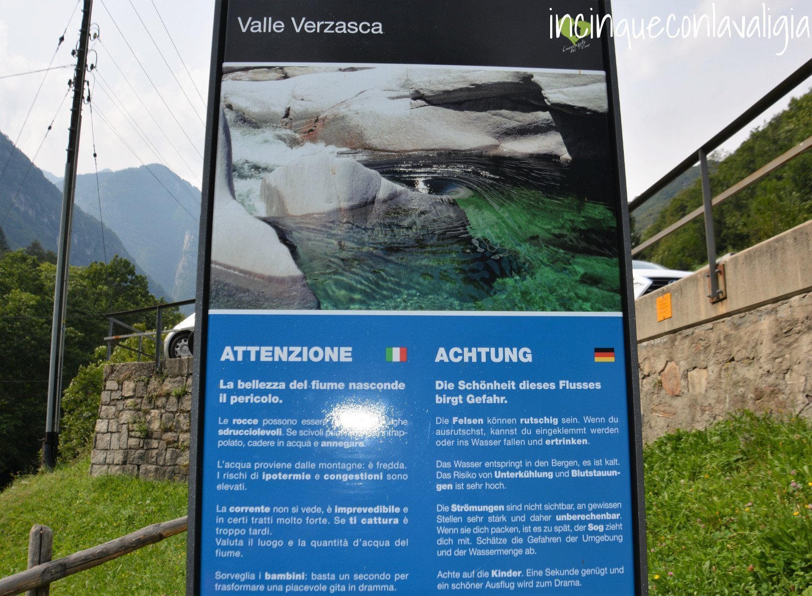 Pericoli in Valle Verzasca con bambini Valle Verzasca con bambini pericoli