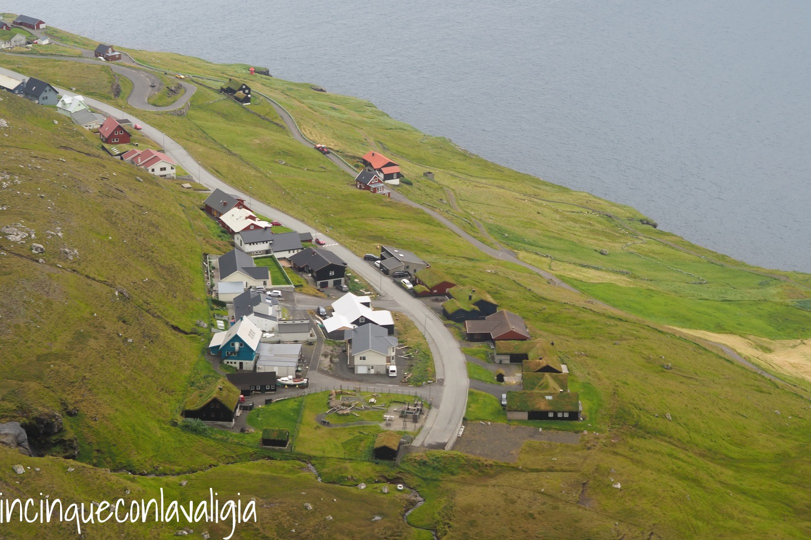 Faroe dall'alto Isole Faroe dall'alto