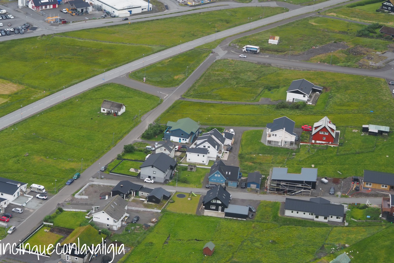 La città dall'alto Faroe dall'alto