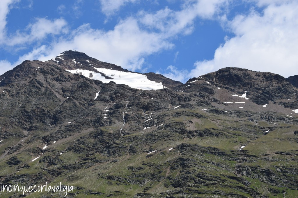 Il ghiacciaio visto dal Passo Gavia