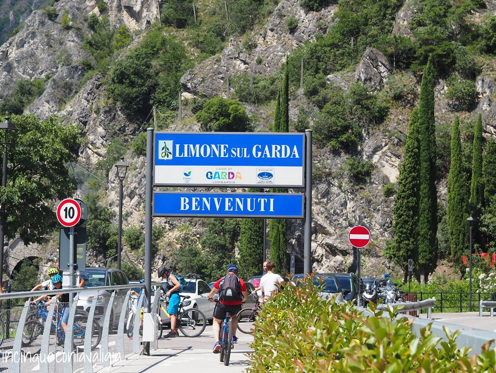 Punto di inizio della ciclabile sospesa sul Garda Inizio ciclabile sospesa