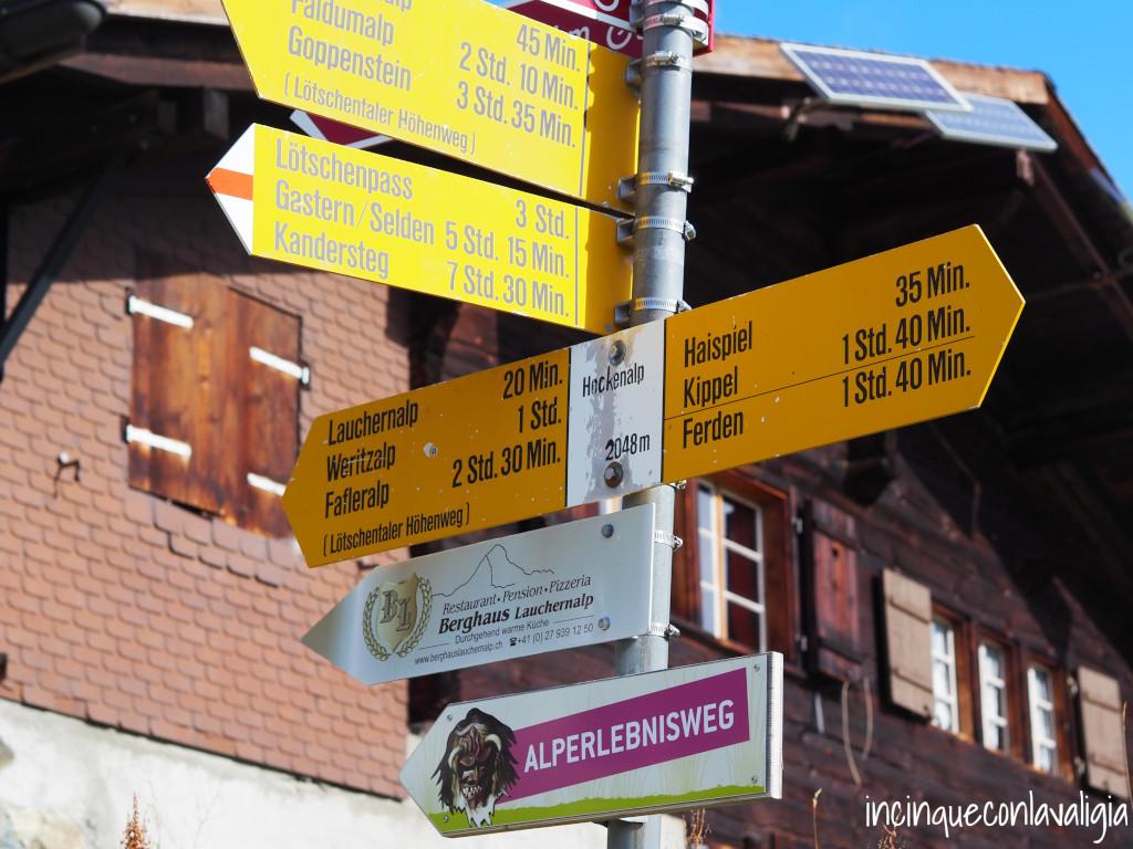 I sentieri sulla Lauchernalp Erlebnisweg