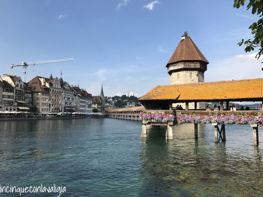 Lucerna in Svizzera ponte storico Lucerna Svizzera