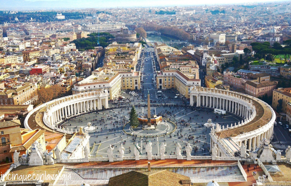 Vista su Piazza San Pietro dal Cupolone Roma con i bambini vista dal Cupolone
