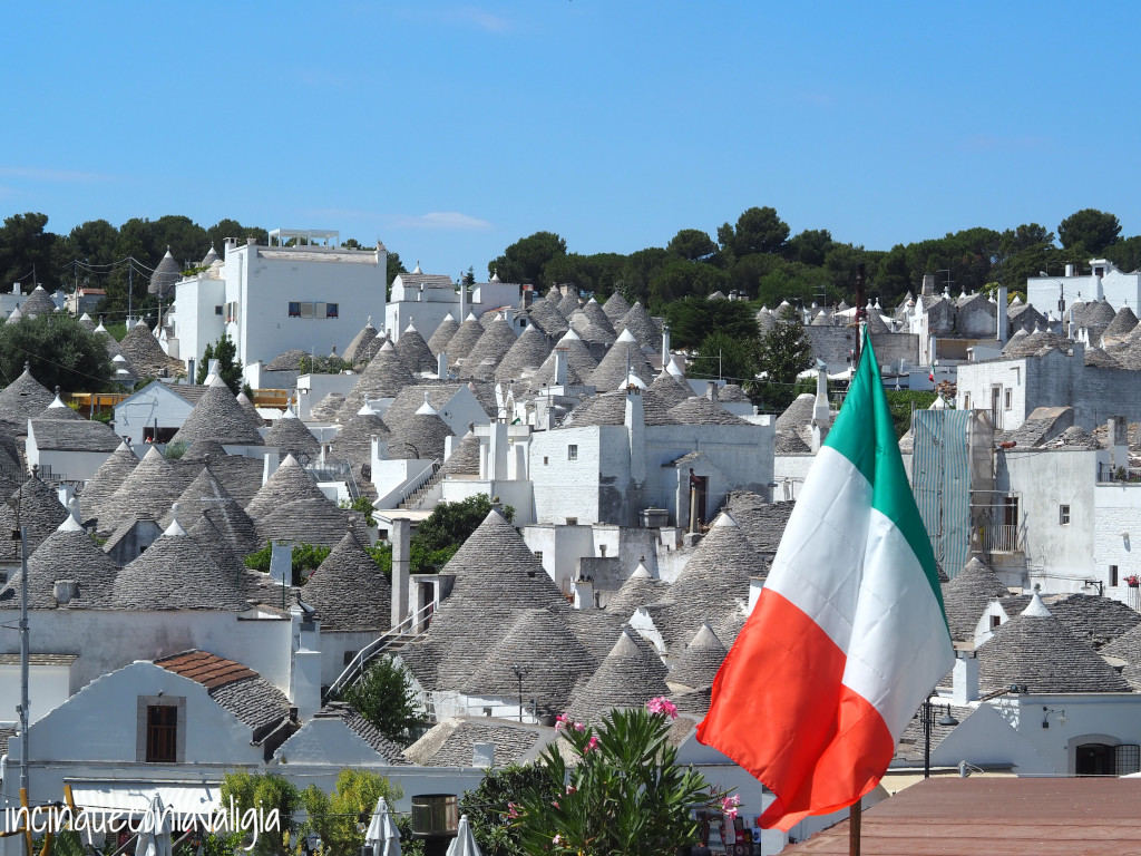 Visuale sui trulli ad Alberobello Scorcio sui trulli