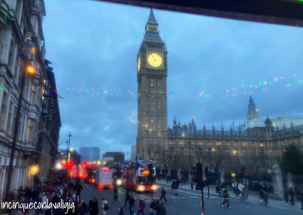 Il Big Ben dall'autobus