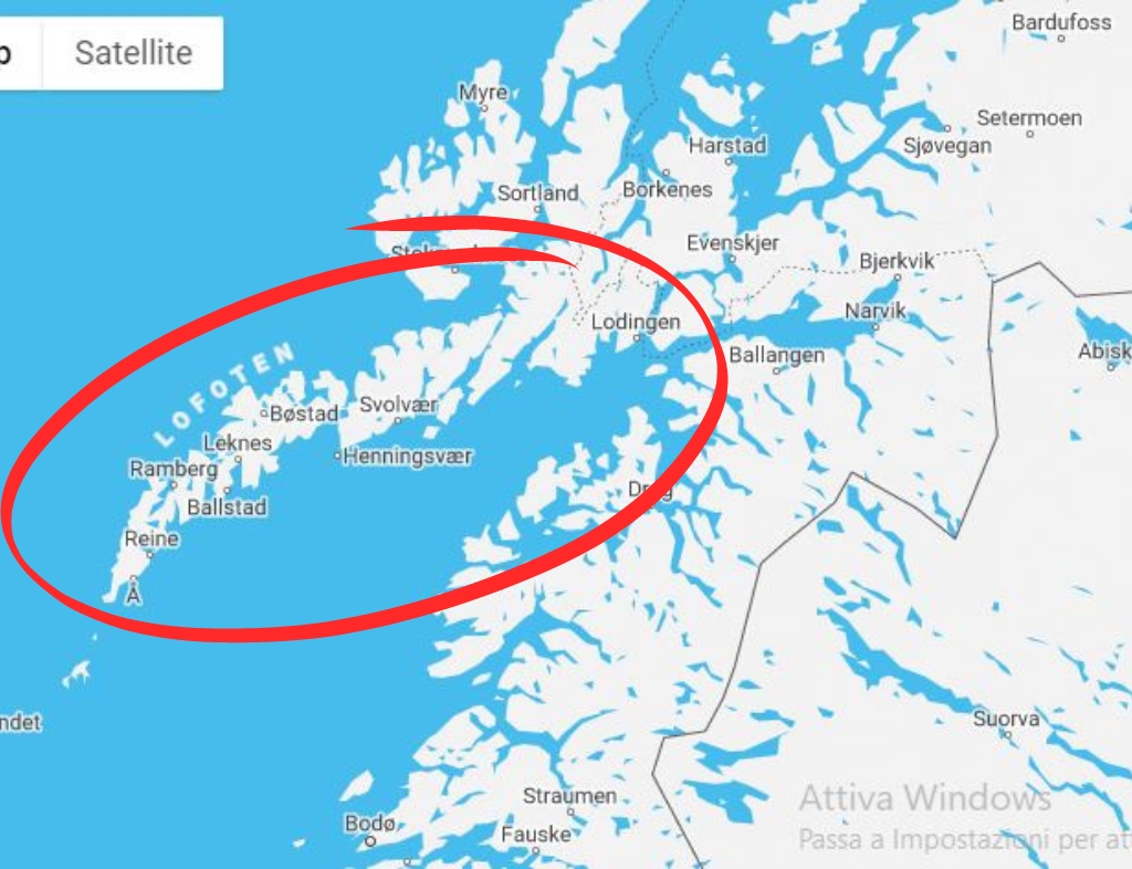 Lofoten la mappa